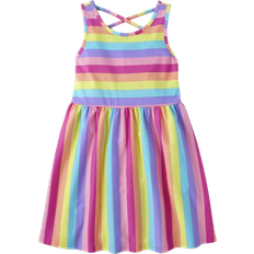 L Dresses Children's Clothing The Children's Place Girl's Rainbow Striped Cross Back Dress - Multicolour
