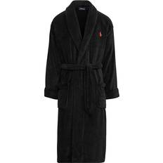 Polo Ralph Lauren Men Robes Polo Ralph Lauren Velour Kimono Robe - Black