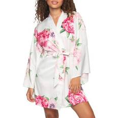 Red - Women Robes Jezebel Adrienne Print Short Satin Robe