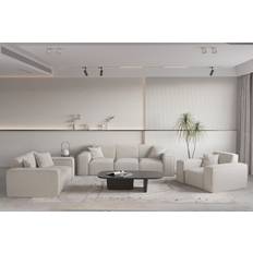 Fun furniture Celes Premium Beige Sofa 225cm 6-Sitzer