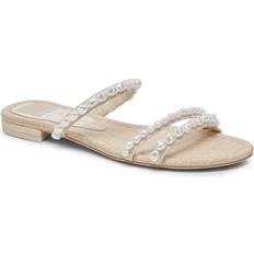 Beige - Block Heel - Women Heeled Sandals Dolce Vita Tinker Imitation Pearl Slide Sandal