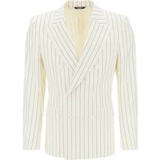 White Suits Dolce & Gabbana Double-Breasted Pinstripe