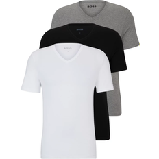Grau T-Shirts & Tanktops Hugo Boss Classic V-Neck T-shirt 3-pack - White/Grey/Black