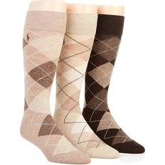 Polo Ralph Lauren Men Socks Polo Ralph Lauren Men's Socks, Dress Argyle Crew Pack Socks Khaki