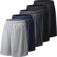 Men - Soccer Pants & Shorts Balennz Athletic Shorts 5-pack - Black/Navy/Dark Grey/Light Grey