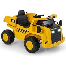 Ride-On Toys on sale Costway 12V Caterpillar Licensed Kids Ride on Dump Truck with Tiltable Bump Bed-Yellow