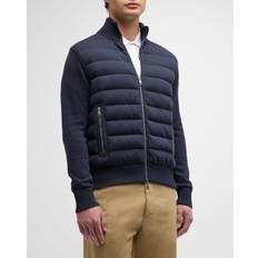Men - Polyester Coats Moncler Men's Quilted Zip-Front Cardigan