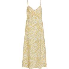 Gule - L Kjoler Vila Vidogma eva S/L ankle dress Yellow/Patterned