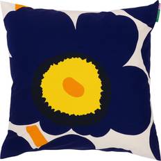 Marimekko Unikko 60th Anniversary Kissenbezug Blau, Orange, Gelb (50x50cm)