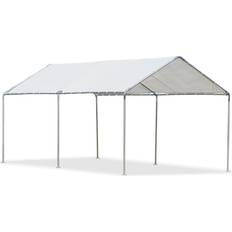 OutSunny Outbuildings OutSunny 10'x20' Carport Heavy Duty Galvanized Canopy (Building Area )