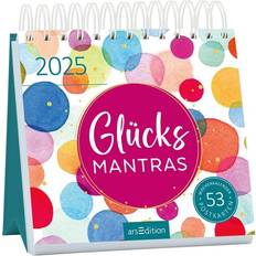 Monat Kalender arsedition 2025 Postcard Calendar Good Luck Mantras