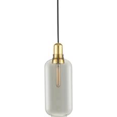 Normann Copenhagen Amp Large Smoke/Brass Pendant Lamp 4.4"