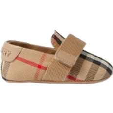 Baby Booties Children's Shoes Burberry Check Cotton Blend Booties - Archive Beige