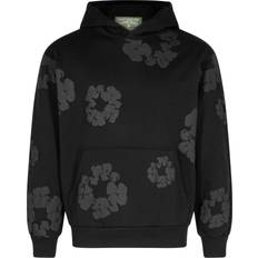 Denim Tears Cotton Wreath-Print Hoodie - Black