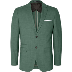 Grønne Dressjakker Selected Homme Slim Fit Single Dress Blazer - Light Green Melange