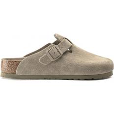 Grønne Utendørstøfler Birkenstock Boston Soft Footbed Suede Leather - Faded Khaki