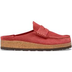 Birkenstock Herren Pantoletten Birkenstock Naples Suede Leather - Corduroy Sienna Red