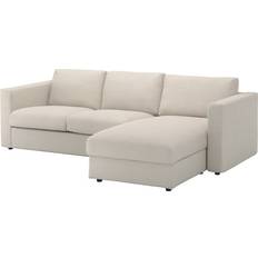 Ikea Vimle Longue/Gunnared Beige Sofa 252cm 3-Sitzer