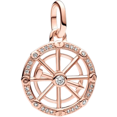 Pandora ME Wheel of Fortune Medallion Charm - Rose Gold/Transparent
