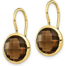 Gem & Harmony Smoky Drop Earrings 7.40 Carats - Gold/Quartz