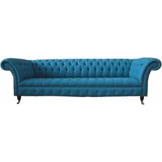 JVMoebel Luxus Blue Sofa 245cm 4-Sitzer