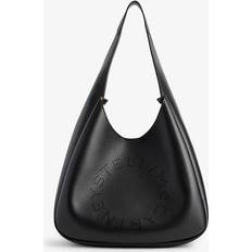 Stella McCartney Womens Black Circle Faux-leather Shoulder bag