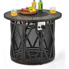 Costway 32" patio round fire pit table