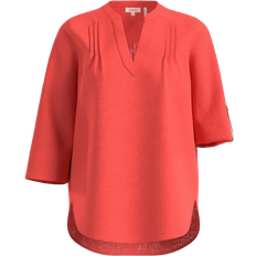 s.Oliver 3/4 Sleeves Linen Blouse - Coral