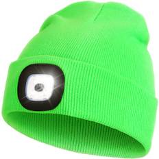 US Retail Products Kid's Beanie with Light - Flourescent Green