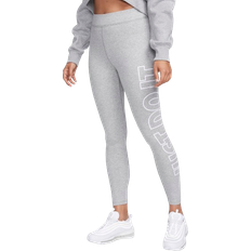 Nike Sportswear Classics Women's Graphic High Waisted Leggings - Dark Grey Heather/White