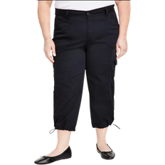 Style & Co Women's Cargo Capri Pants - Deep Black