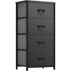 YitaHome Storage Tower Black/Grey Chest of Drawer 17.7x37.4"