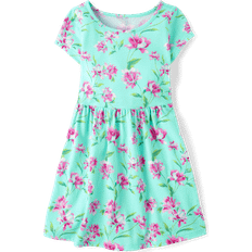 XS Dresses Children's Clothing The Children's Place Girl's Floral Everyday Dress - Mellow Aqua