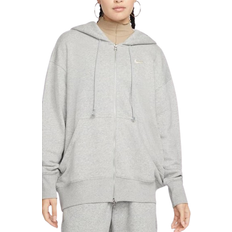 Pullover reduziert Nike Sportswear Phoenix Fleece Women's Oversized Zip Up Hoodie - Dark Gray Heather/Sail