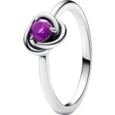 Pandora February Eternity Circle Ring - Silver/Purple