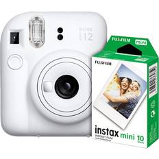 62 x 46 mm (Instax Mini) Analoge kameraer Fujifilm Instax Mini 12 White + 10 Instant Films