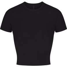 SKIMS Soft Lounge Cropped T-shirt - Onyx