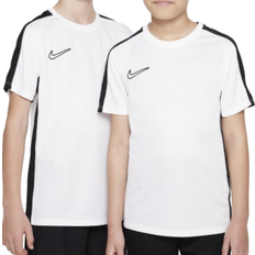 XS T-skjorter Nike Kid's Dri-FIT Academy23 Soccer Top - White/Black/Black (DX5482-100)