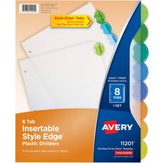 Avery Binders & Folders Avery Insertable Style Edge Plastic Dividers 8-Tab Set