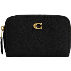 Coach Essential Small Zip Around Card Case - Brass/Black