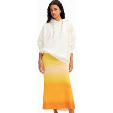 Midi Skirts - Polyester Desigual Dégradé slip midi skirt YELLOW