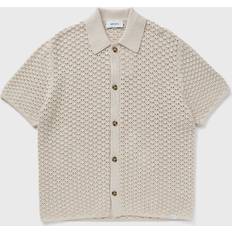 Les Deux Oberteile Les Deux Gideon Knitted Shirt Ivory Beige Kurzarmhemd Grösse: