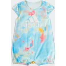 Jumpsuits Children's Clothing Adidas PRINTED SHORTIE ROMPER Halo Mint 12MO