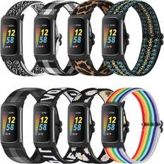 ShuYo Stretch Elastics Sport Strap for Fitbit Charge 5 8-Pack