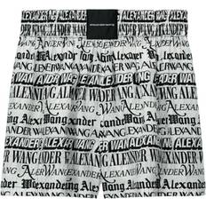 Unisex - White Shorts Alexander Wang White Newspaper Shorts WHITE/BLACK