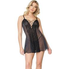 Velvet Underwear Velvet Mesh Chemise One