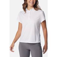 Polo Shirts Columbia Women's Tidal Short-Sleeve Polo T-Shirt White