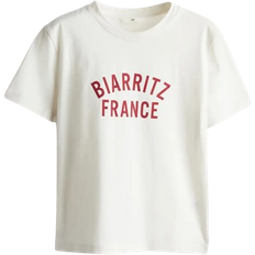 H&M Printed T-shirt - White/Biarritz