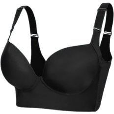 Runilut Hide Back Fat Deep Cup Bra - Black