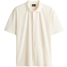 H&M Loose Fit Pleated Shirt - Light Beige